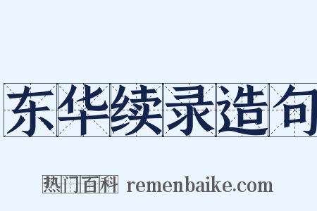 东华续录造句是什么意思的图片
